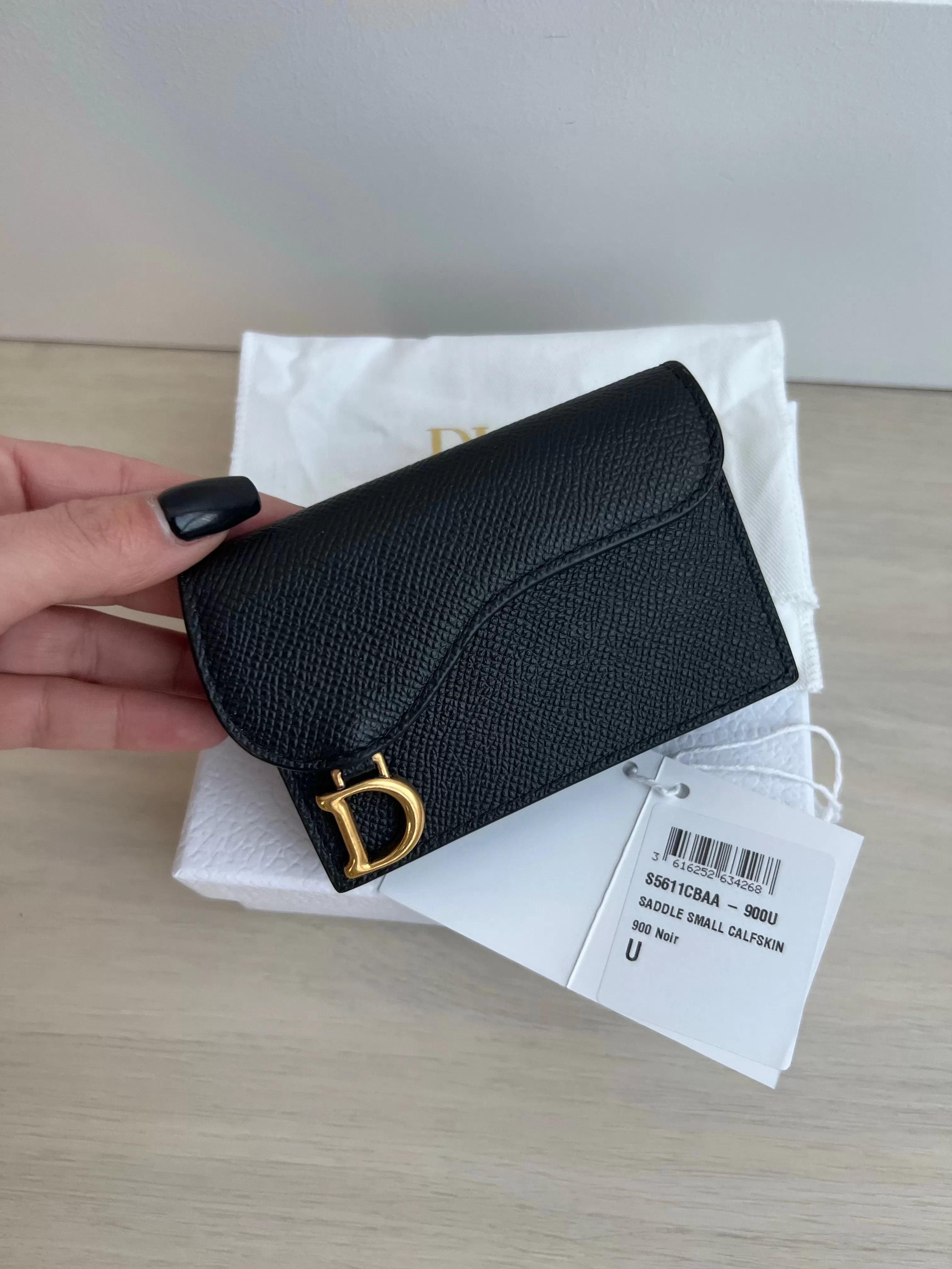 Christian Dior Saddle Flap Card Holder