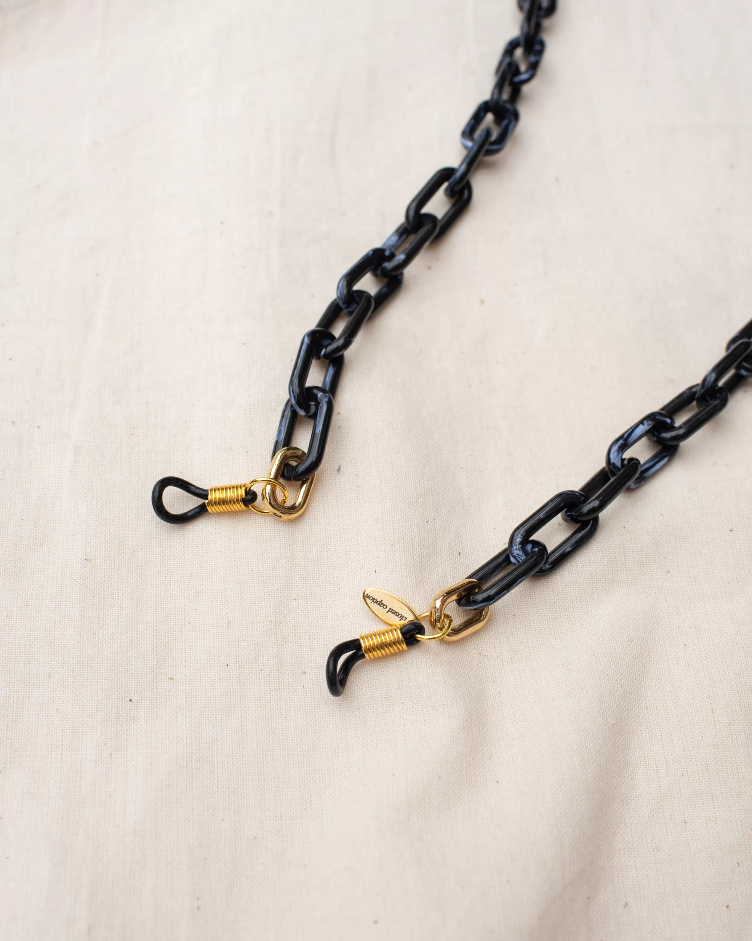 Chunky Black Marble Eyewear Chain