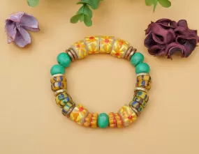 Clay and Colorful African Sandcast Bracelet