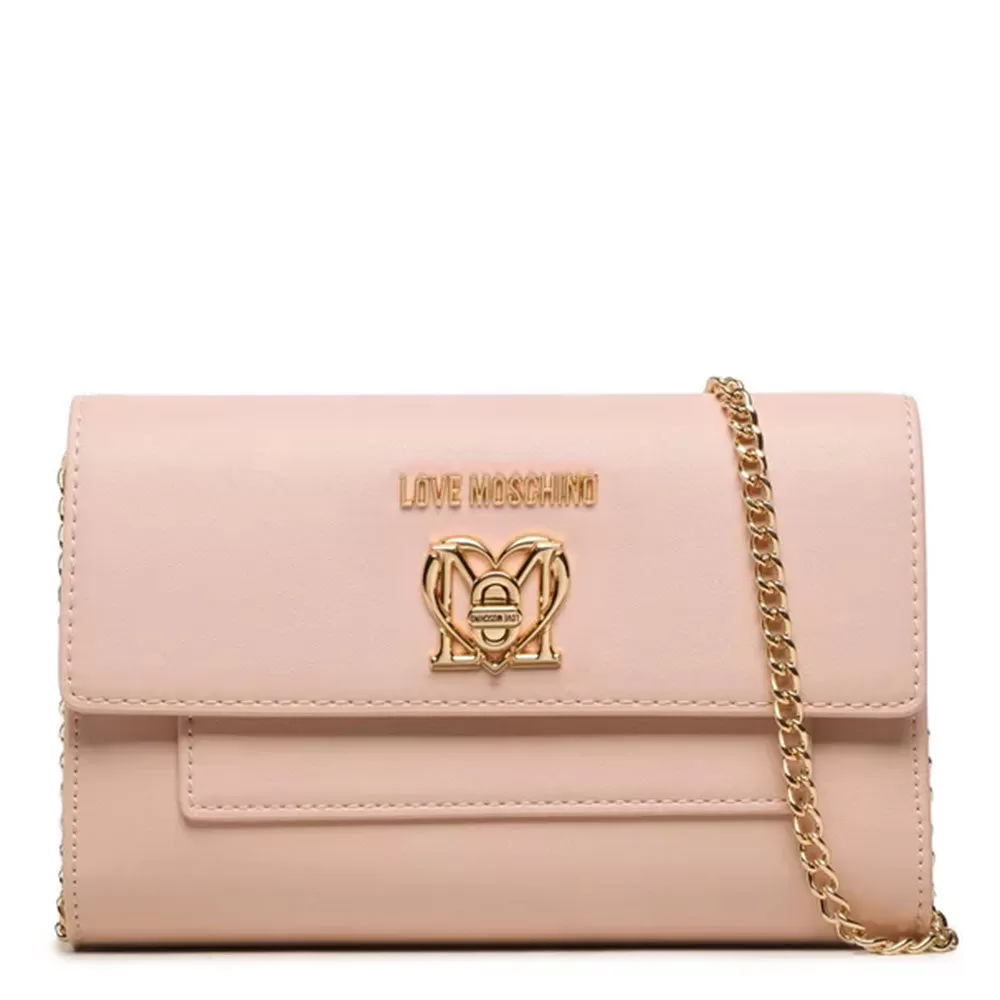 Clutch Donna con Tracolla LOVE MOSCHINO colore Rosa Nude