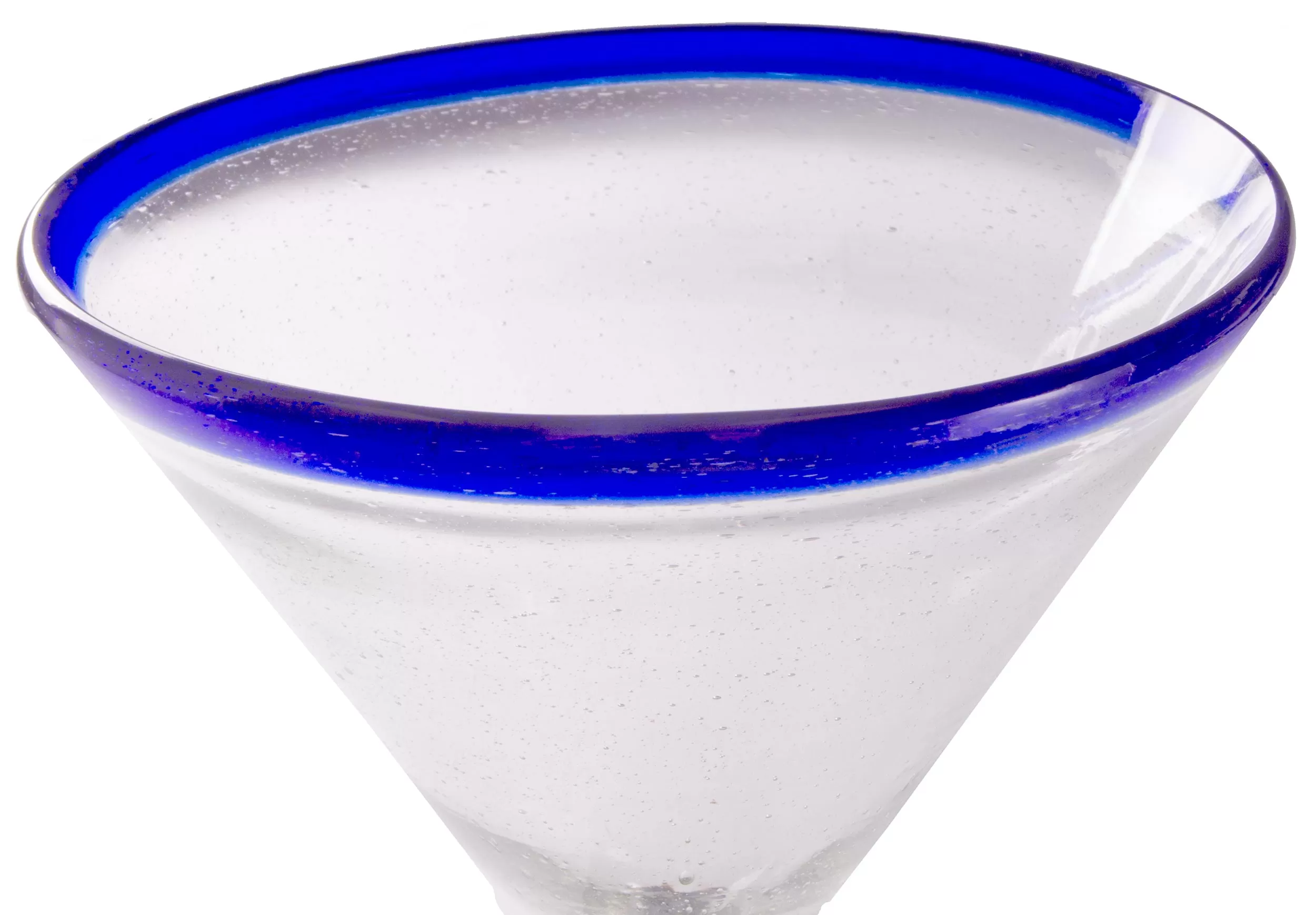 Cobalt Blue Rim Classic Margarita - 15 oz - Set of 4