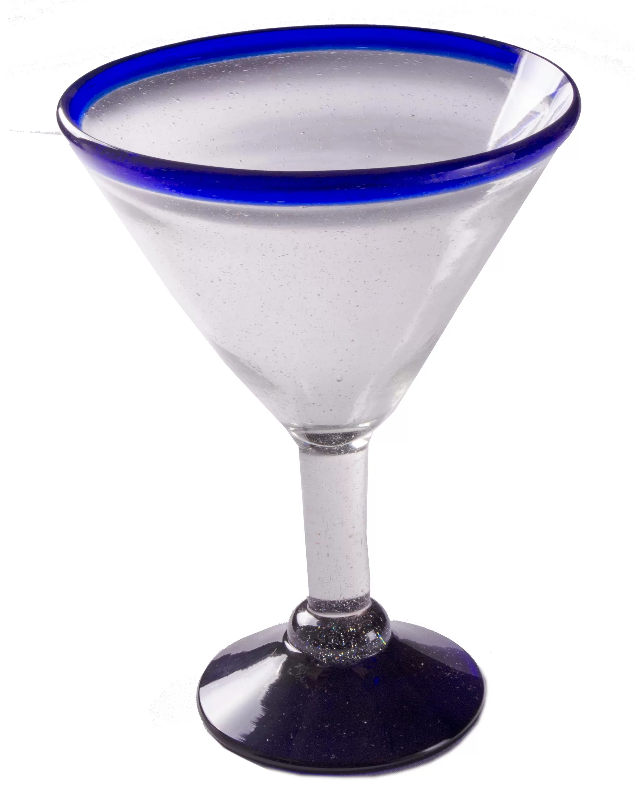 Cobalt Blue Rim Classic Margarita - 15 oz - Set of 4