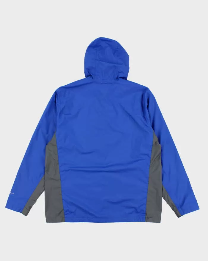 Columbia Blue Hooded Windbreaker - L