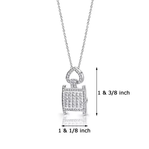 Cubic Zirconia Pendant Sterling Silver