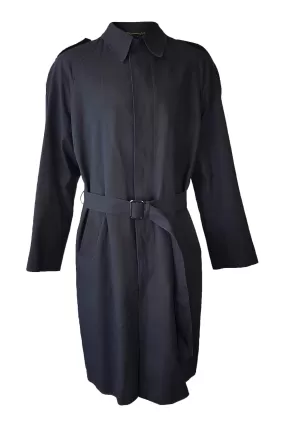 DOLCE & GABBANA Black Cotton Blend Belted Mac (54)