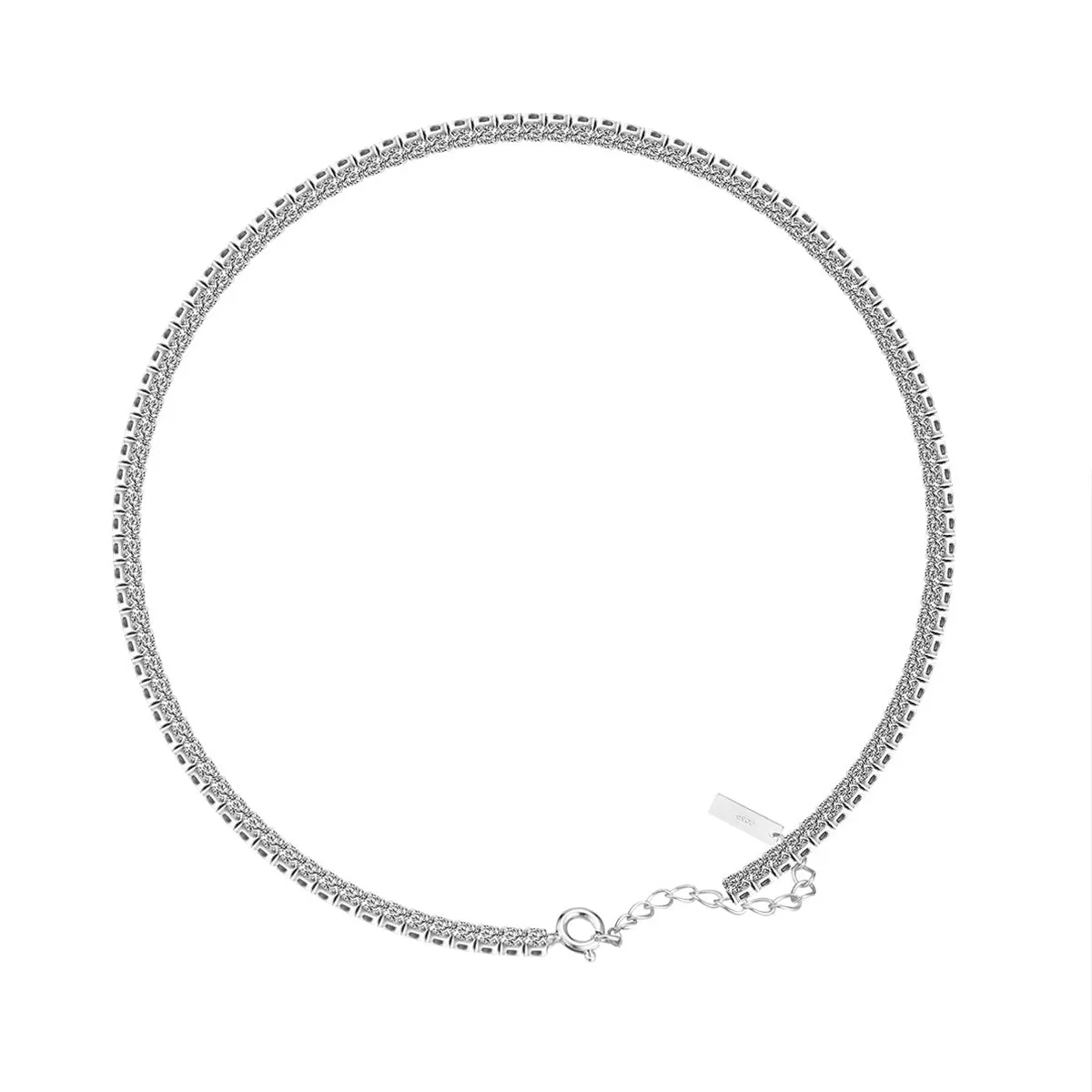 Empress Tennis Necklace in Sterling Silver