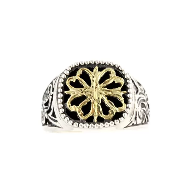 Empress's Lattice Silver & Gold Ring