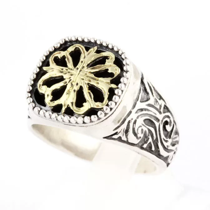 Empress's Lattice Silver & Gold Ring