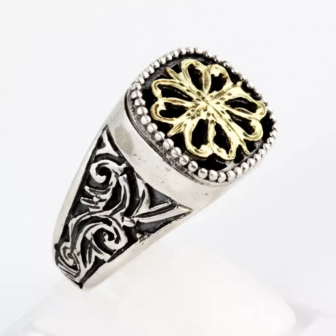 Empress's Lattice Silver & Gold Ring