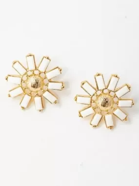 Enamel Flower Stud