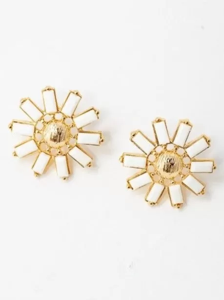 Enamel Flower Stud