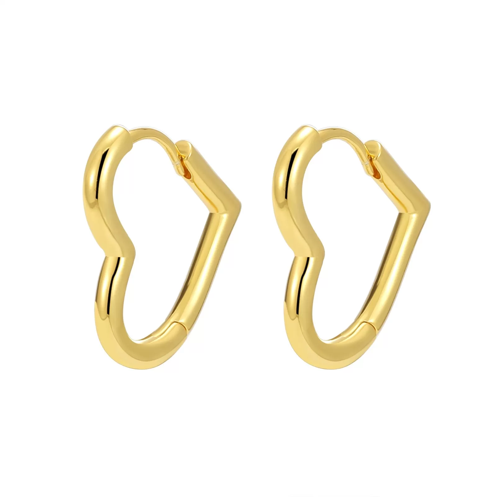 Ethereal Embrace Heart Earrings in 18kt Gold Over Sterling Silver