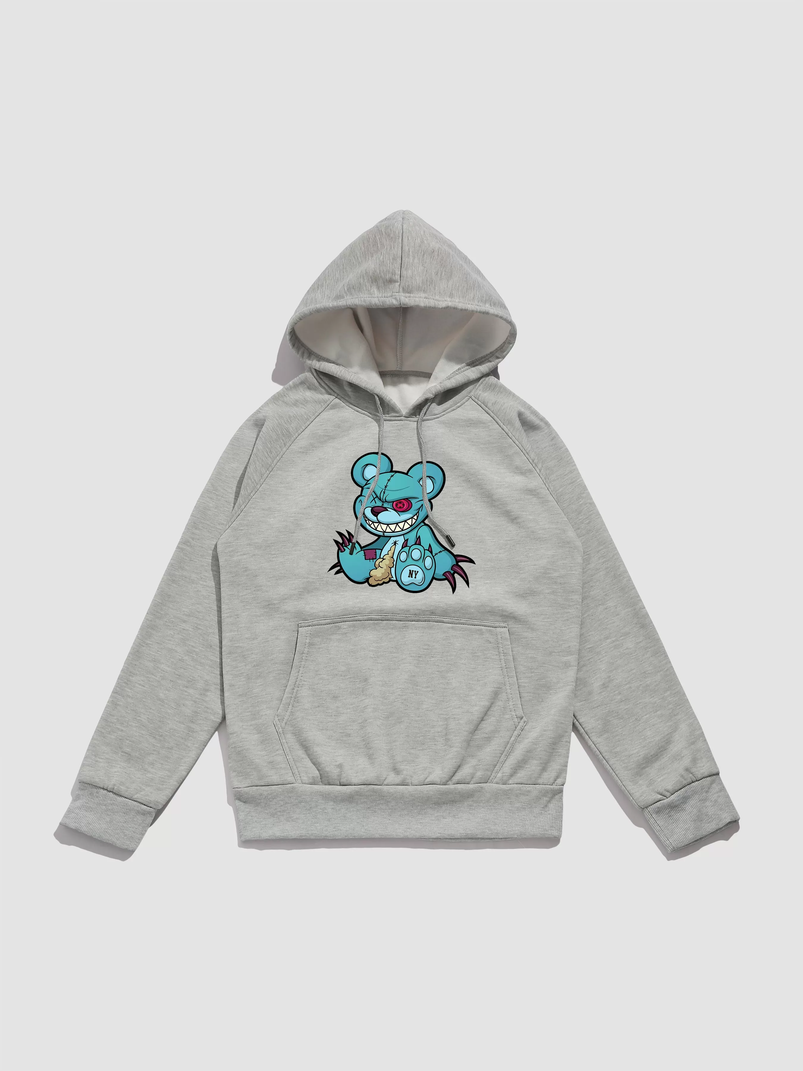 Evil Bear Print Hoodie