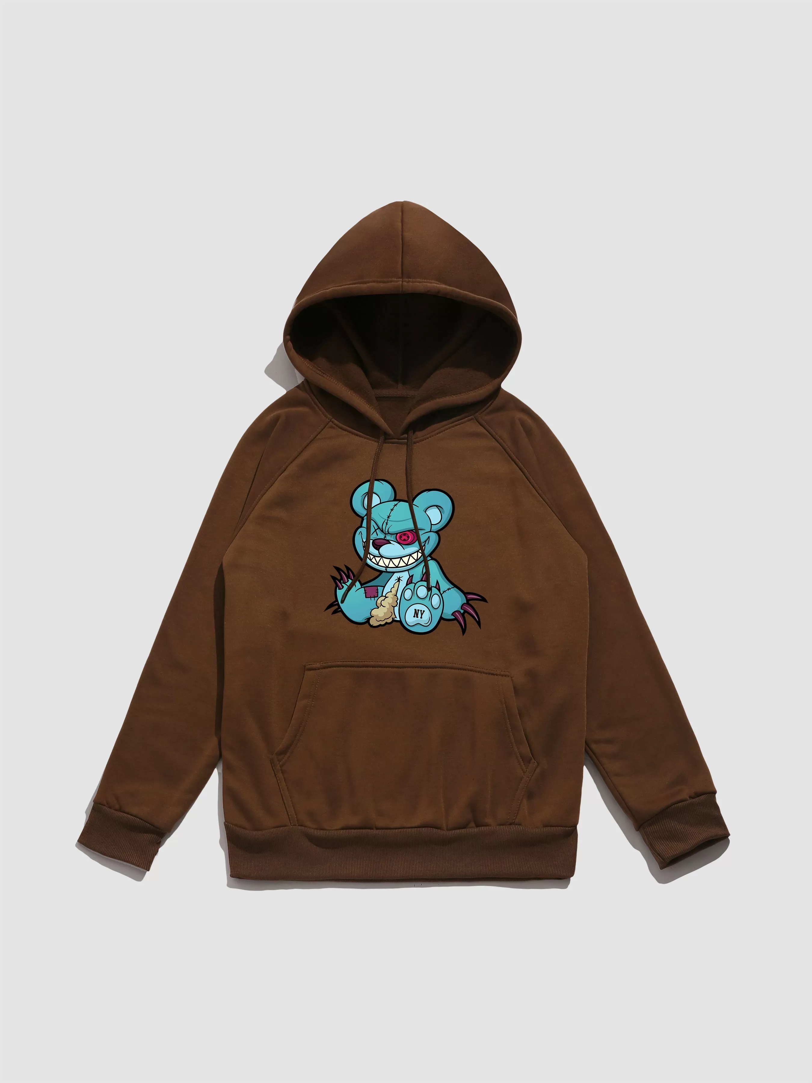 Evil Bear Print Hoodie