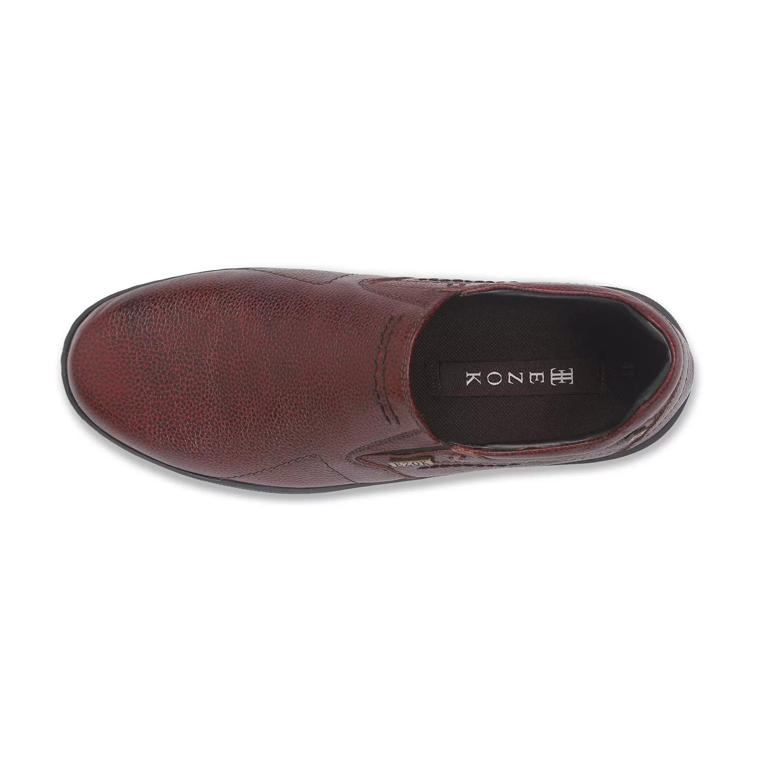 Ezok Brown Leather Slipon Loafers