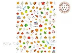 Fall Leaves Nail Art Sticker - 1 pc (WG347)