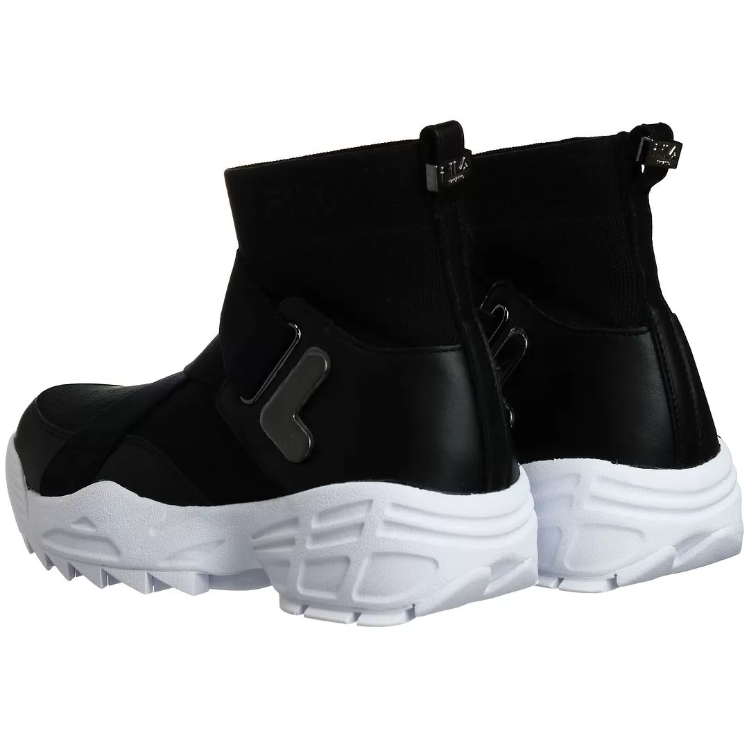 Fila Hi Top Sock Womens Black Shoes