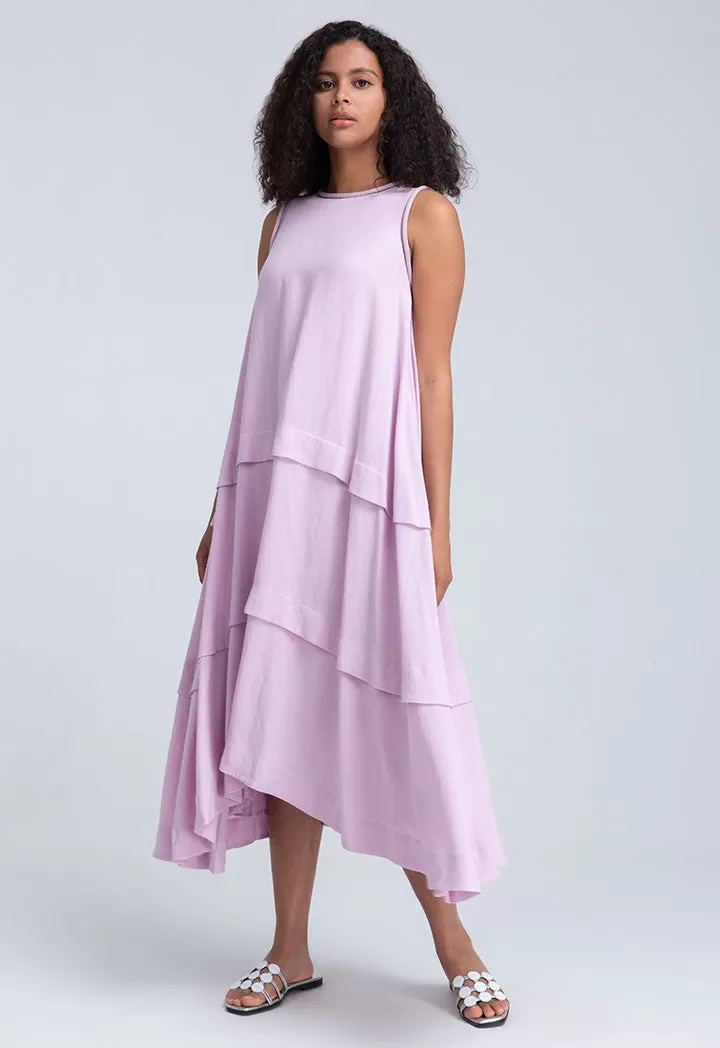 Flap Layered Sleeveless Dress