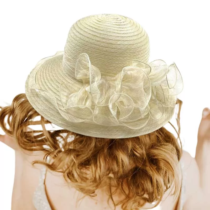 Flower Organza Dressy Hat