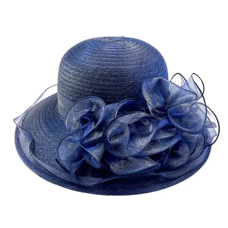 Flower Organza Dressy Hat