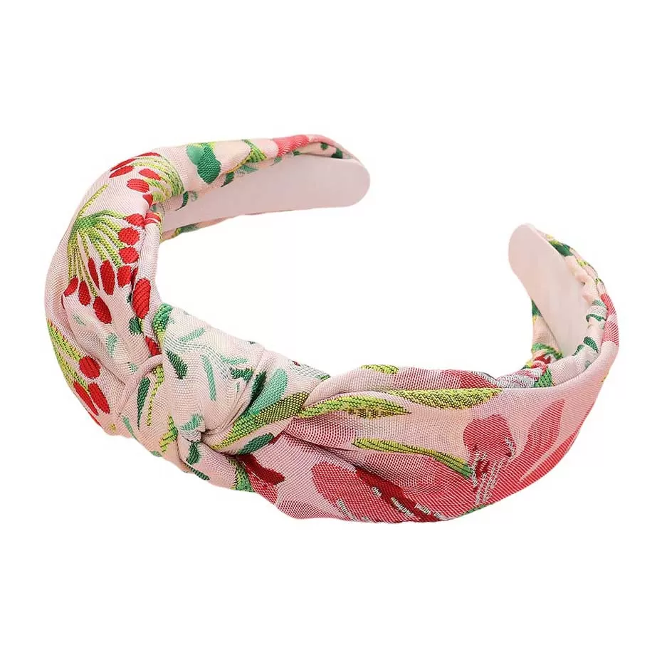 Flower Printed Knot Headband