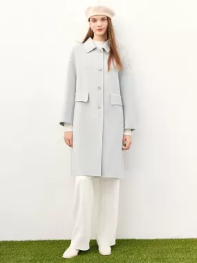 Foggy Grey Double Face Wool Coat