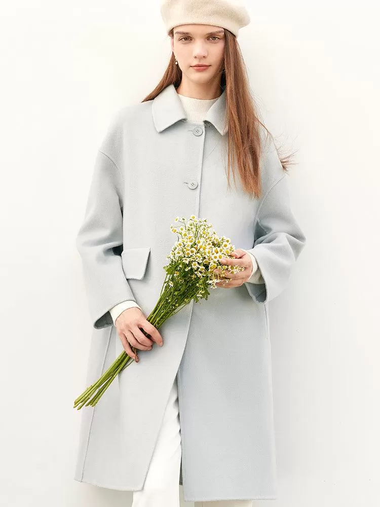 Foggy Grey Double Face Wool Coat