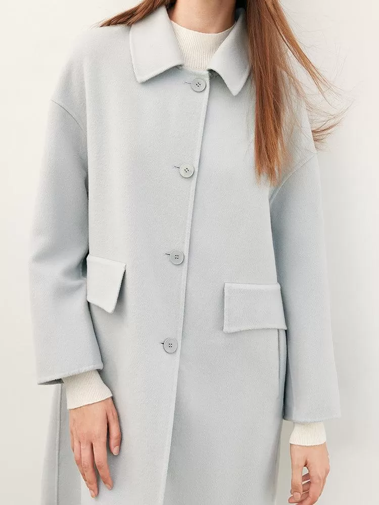 Foggy Grey Double Face Wool Coat