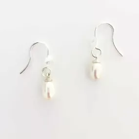 Freshwater Pearl Earrings - Silver Small