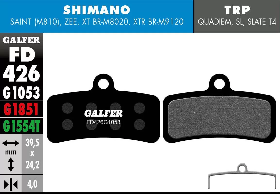 Galfer FD426 Brake Pads Shimano XTR(9120) Saint Zee