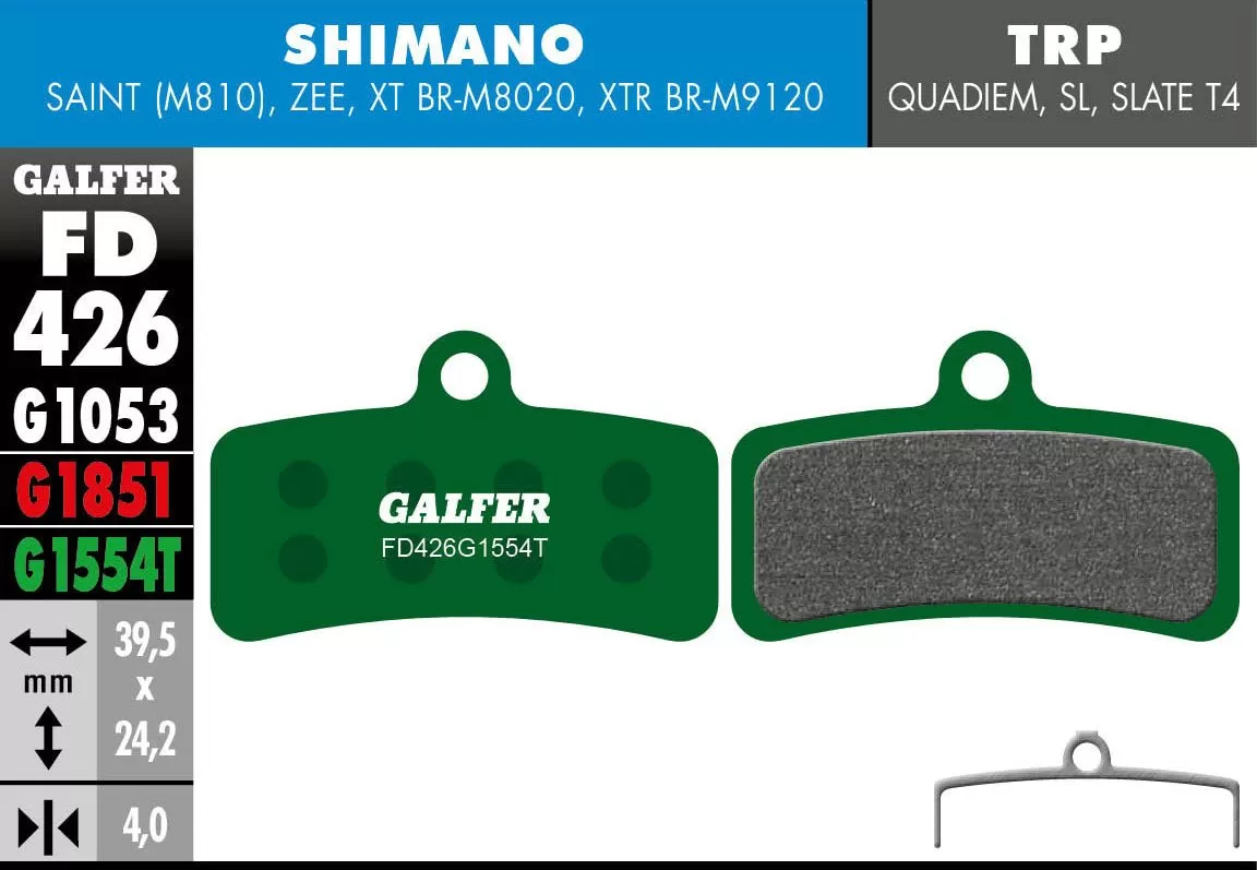 Galfer FD426 Brake Pads Shimano XTR(9120) Saint Zee