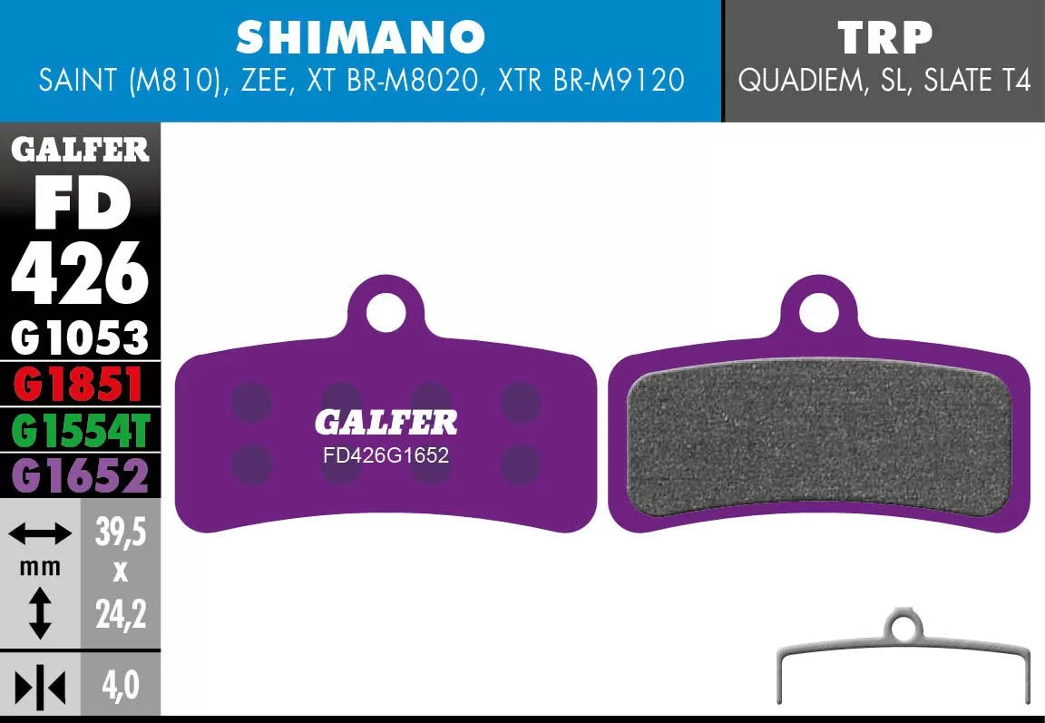 Galfer FD426 Brake Pads Shimano XTR(9120) Saint Zee