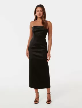 Gina Tie Up Strapless Dress