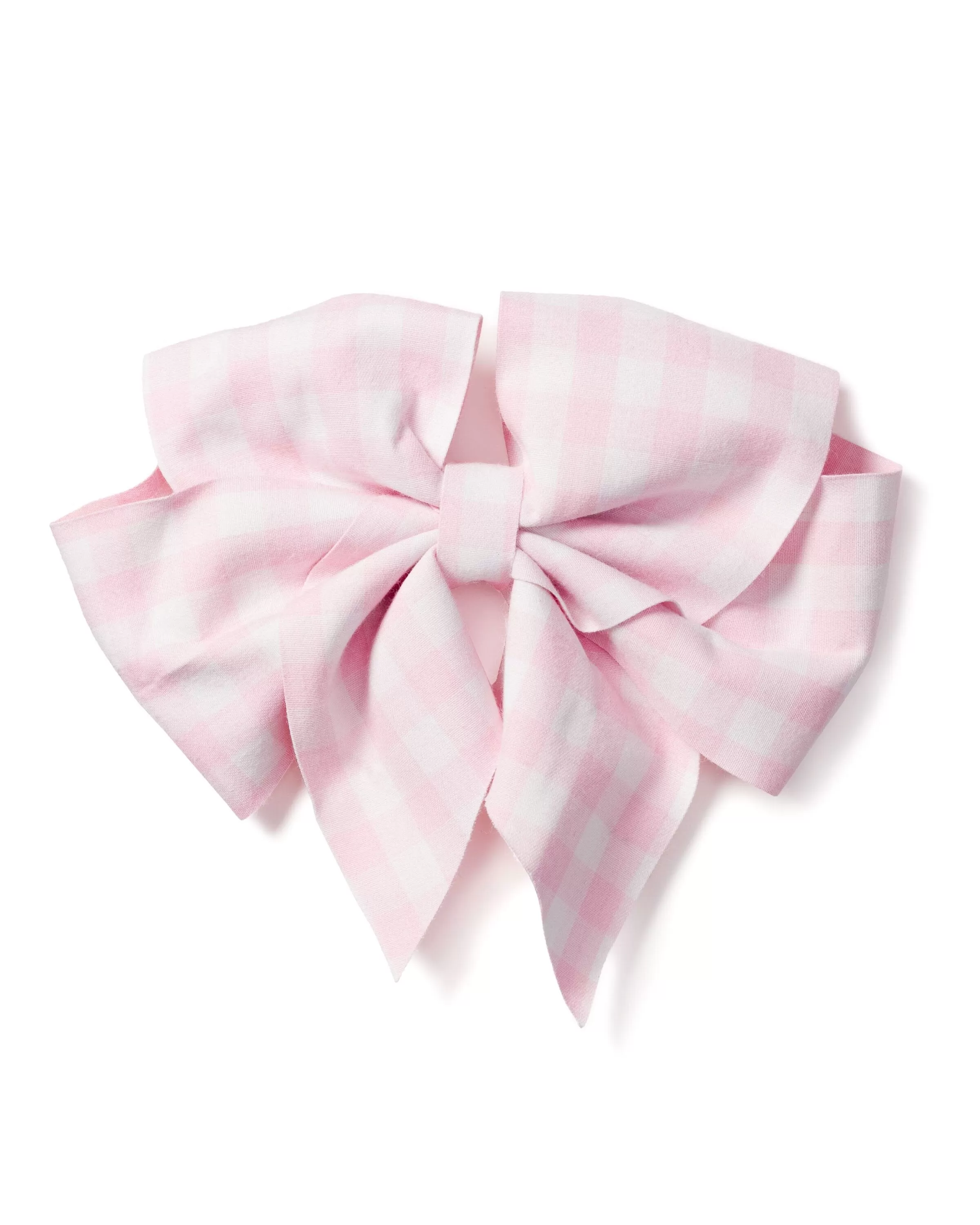 Girl's Twill Hair Bows | Pink Gingham