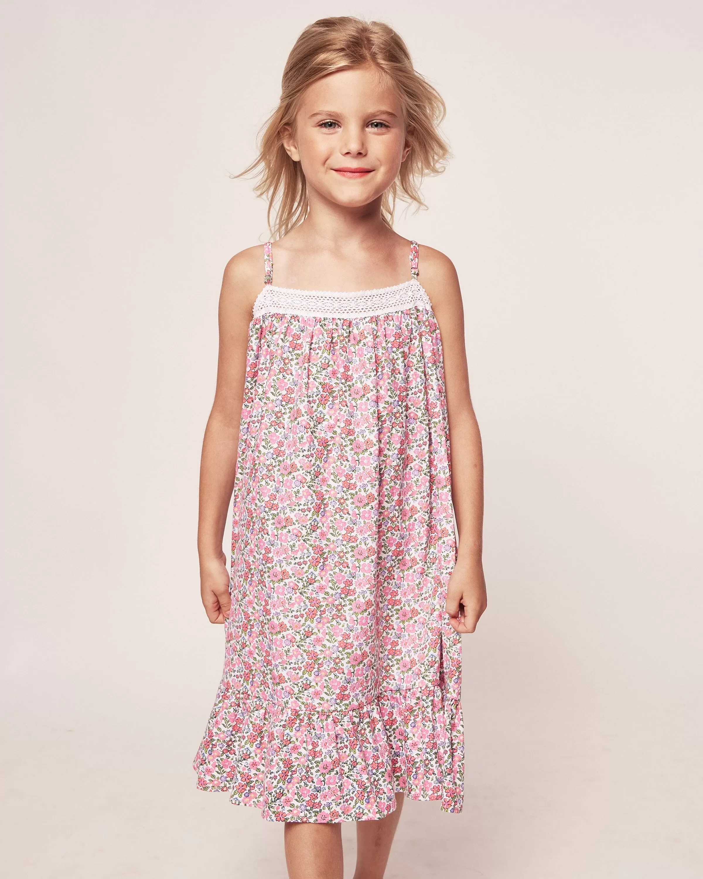 Girl's Twill Lily Nightgown | Fleurs de Rose