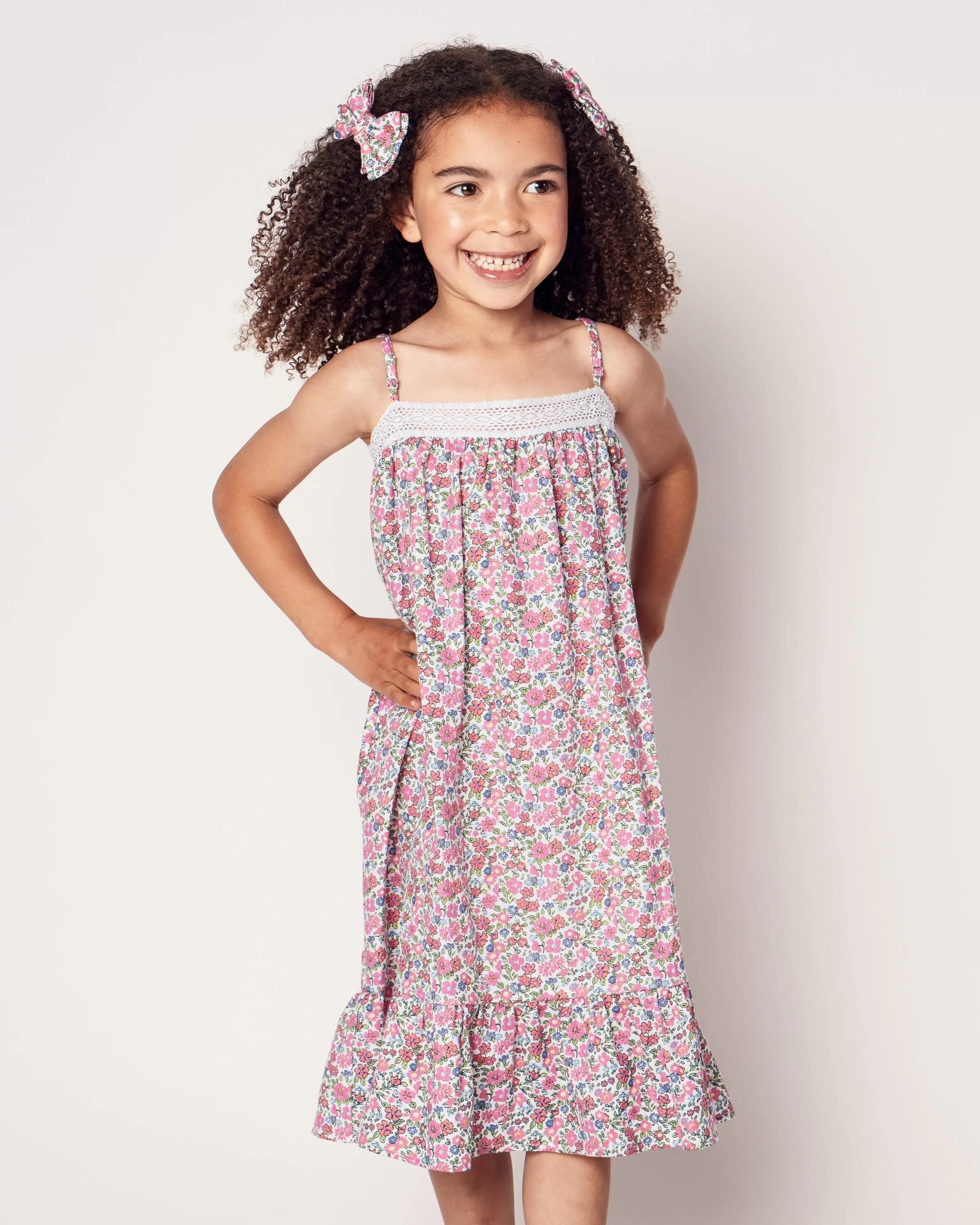 Girl's Twill Lily Nightgown | Fleurs de Rose