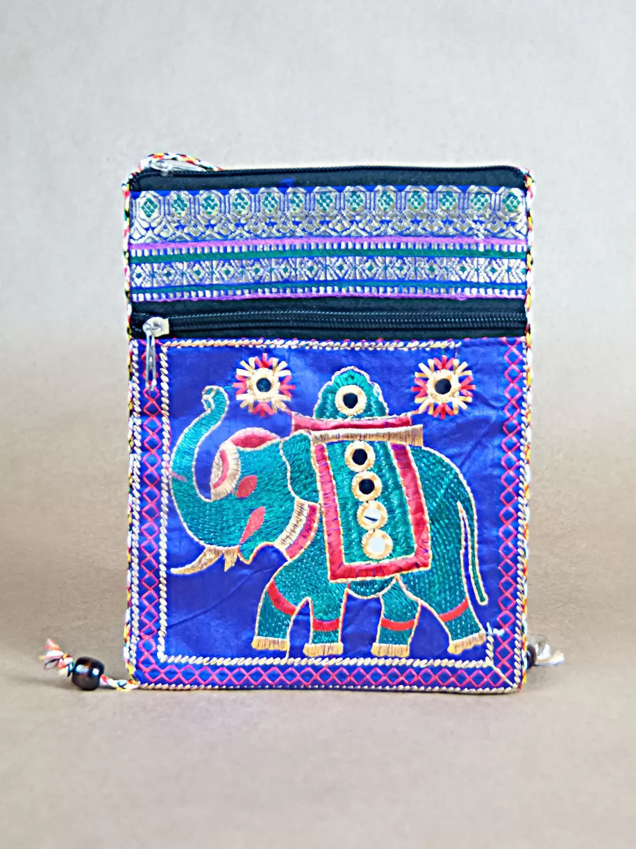 Glossy Cotton Elephant Side Bag