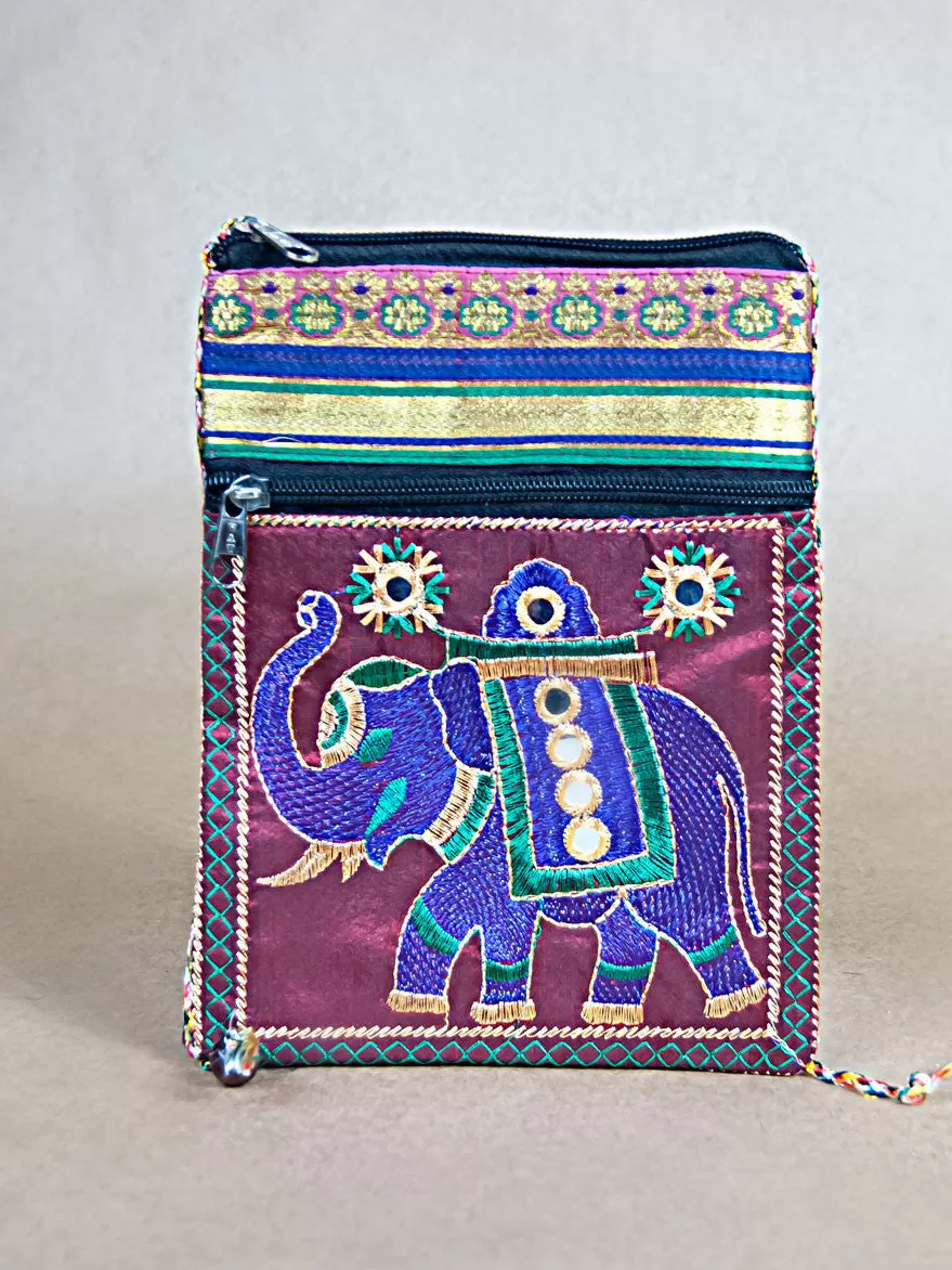 Glossy Cotton Elephant Side Bag