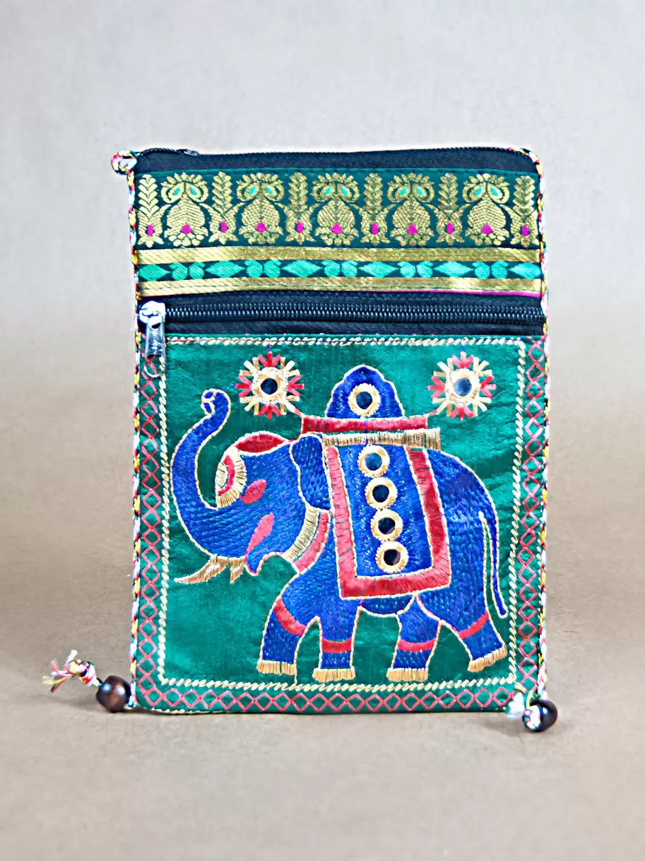 Glossy Cotton Elephant Side Bag