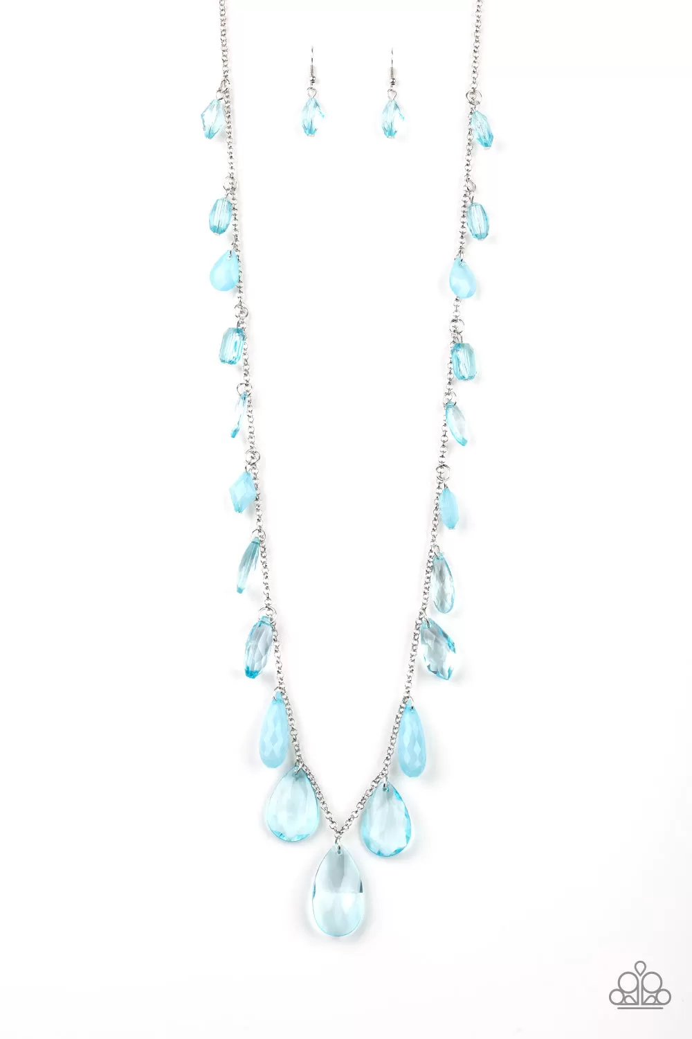 Glow and Steady Wins The Race Blue Necklace