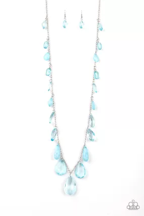 Glow and Steady Wins The Race Blue Necklace