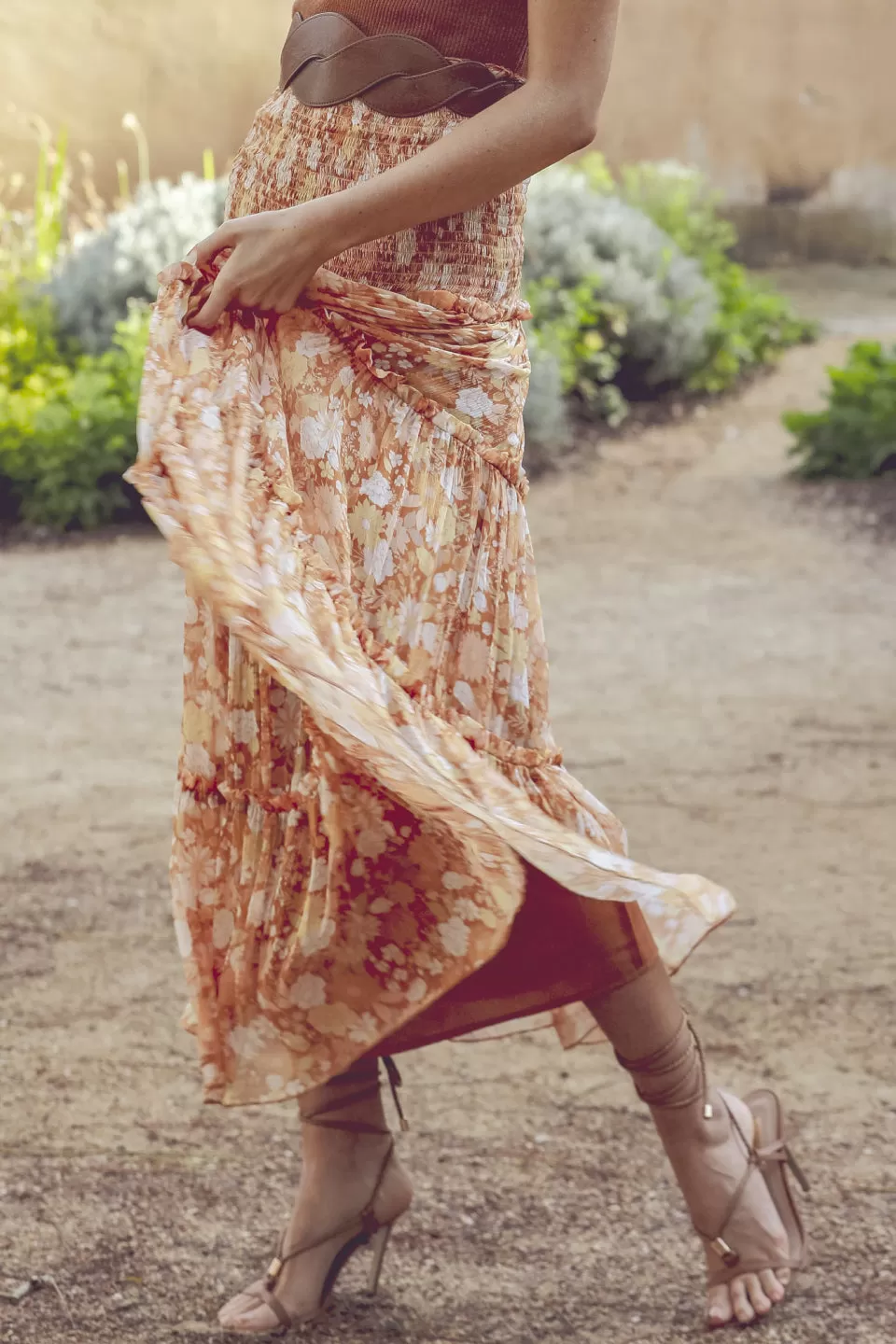 Golden Hour Maxi Floral Skirt