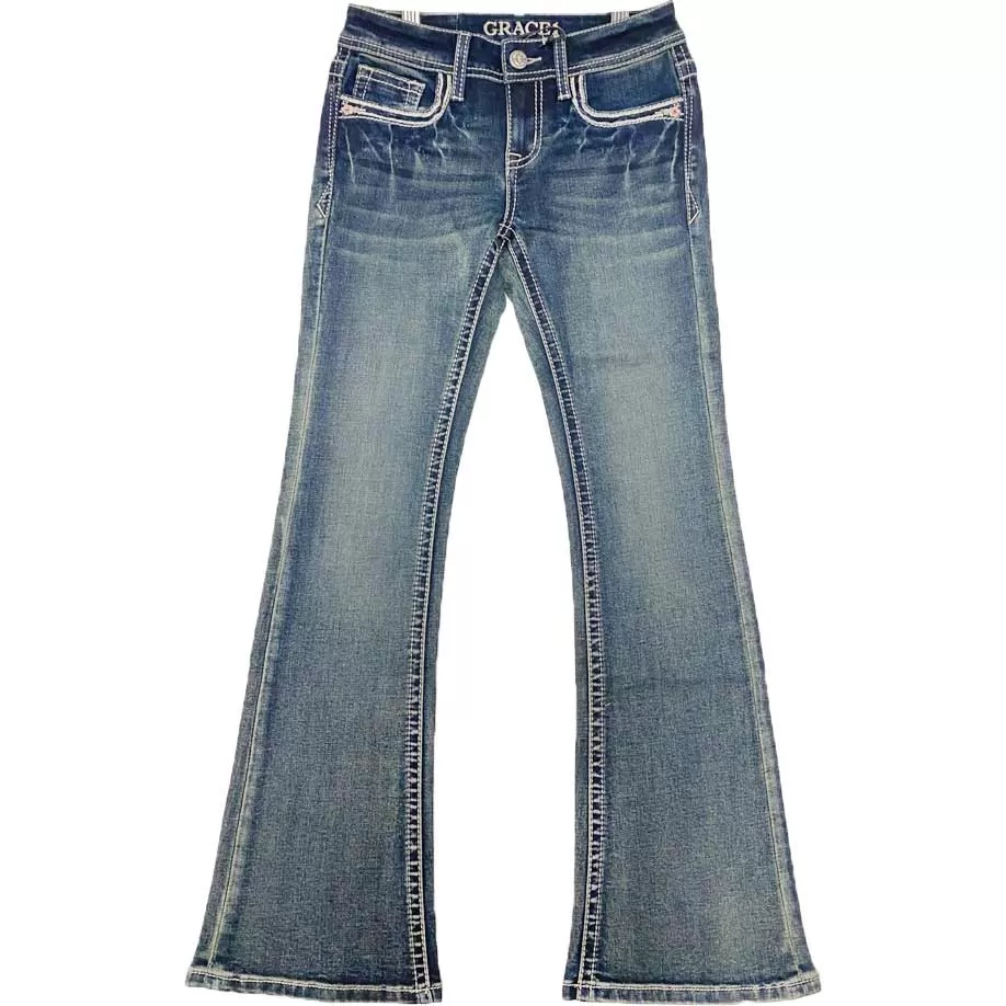 Grace in LA Girls' Horseshoe Bootcut Jeans