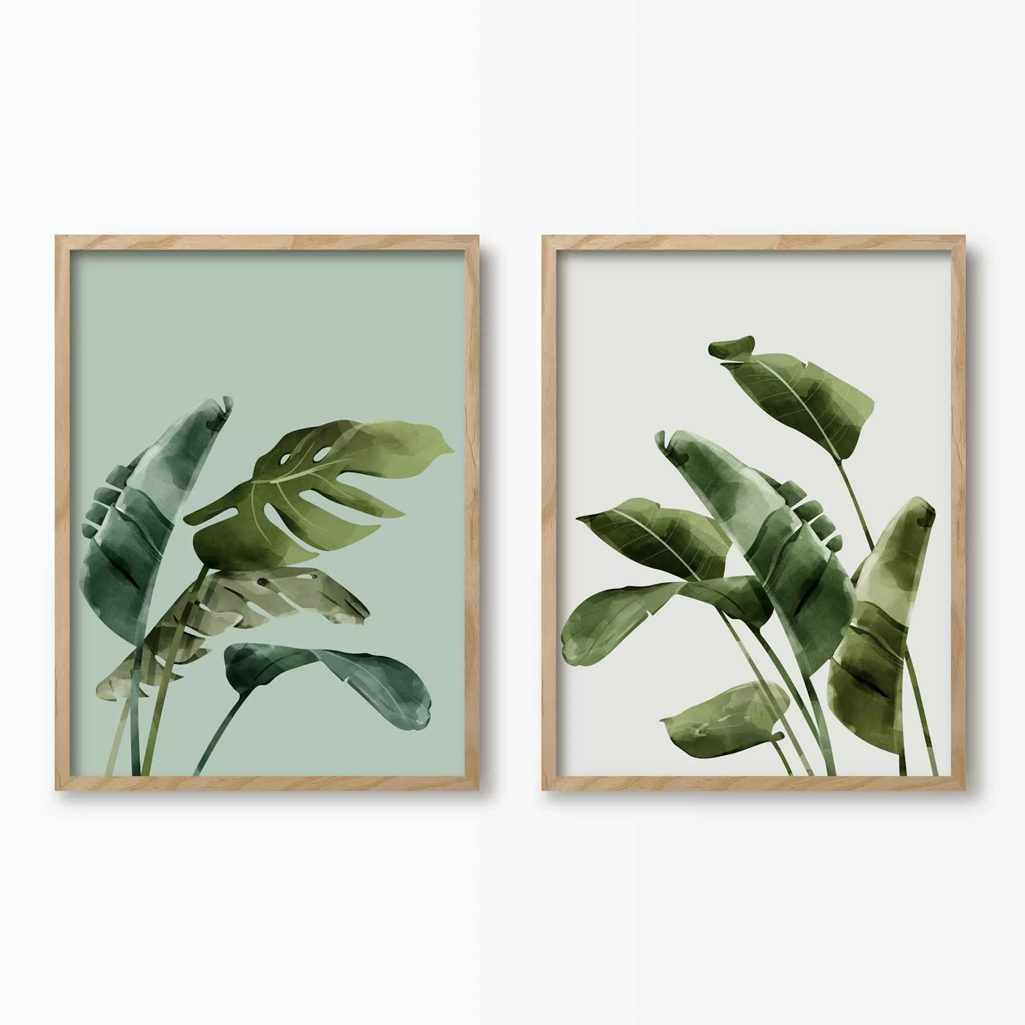 Green Botanicals Wall Art Set