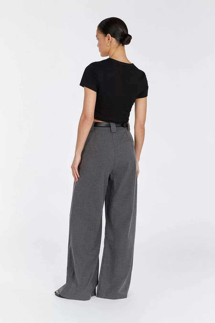 HARLEY CHARCOAL WOOL BLEND PANT