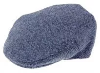 Harris Tweed Flat Cap (Blue)