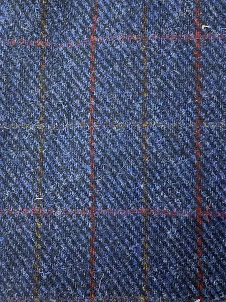 Harris Tweed Flat Cap (Blue)