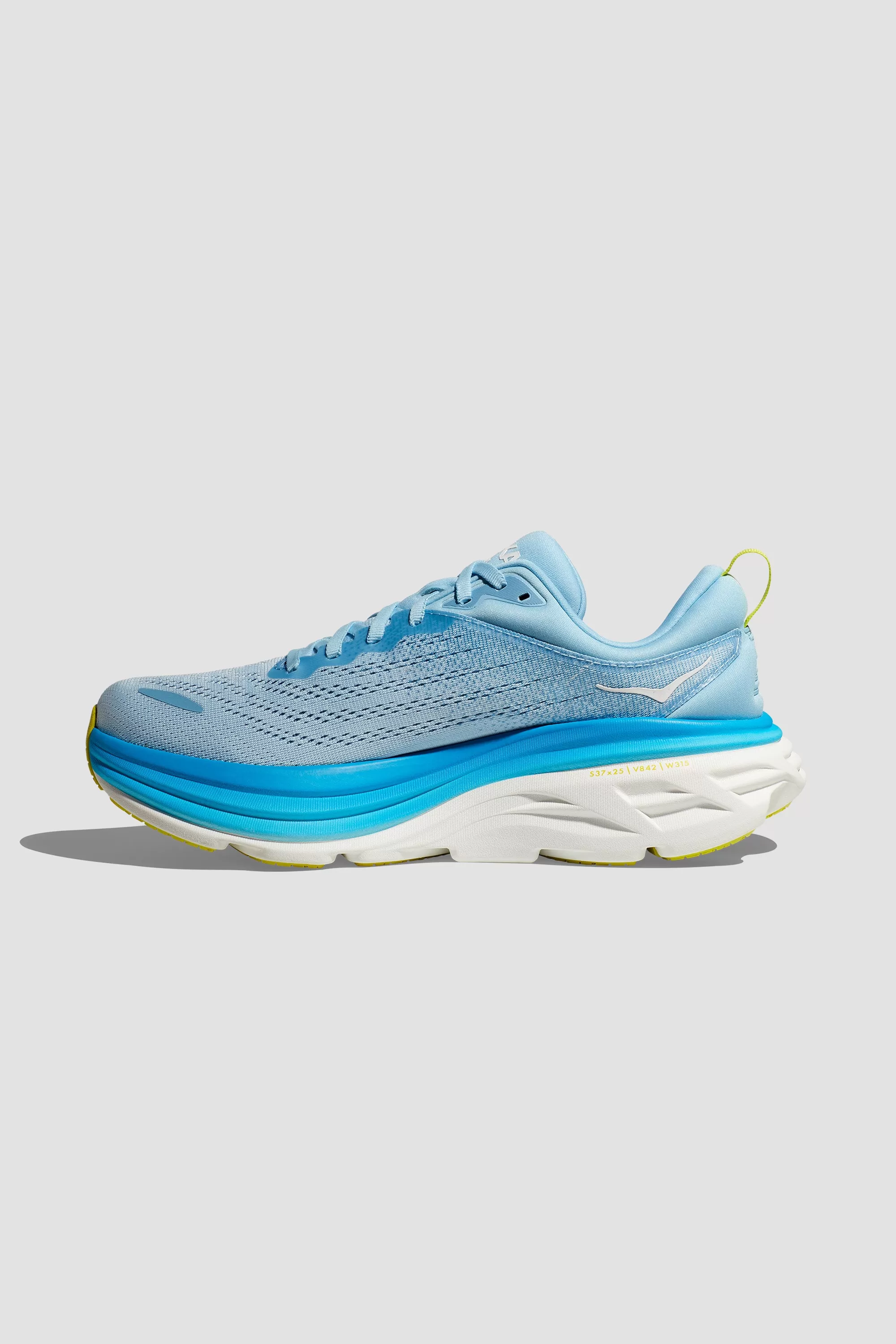 Hoka Men's Bondi 8 Sneaker in Airy Blue/Diva Blue