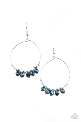 Holographic Hoops - Blue Earring