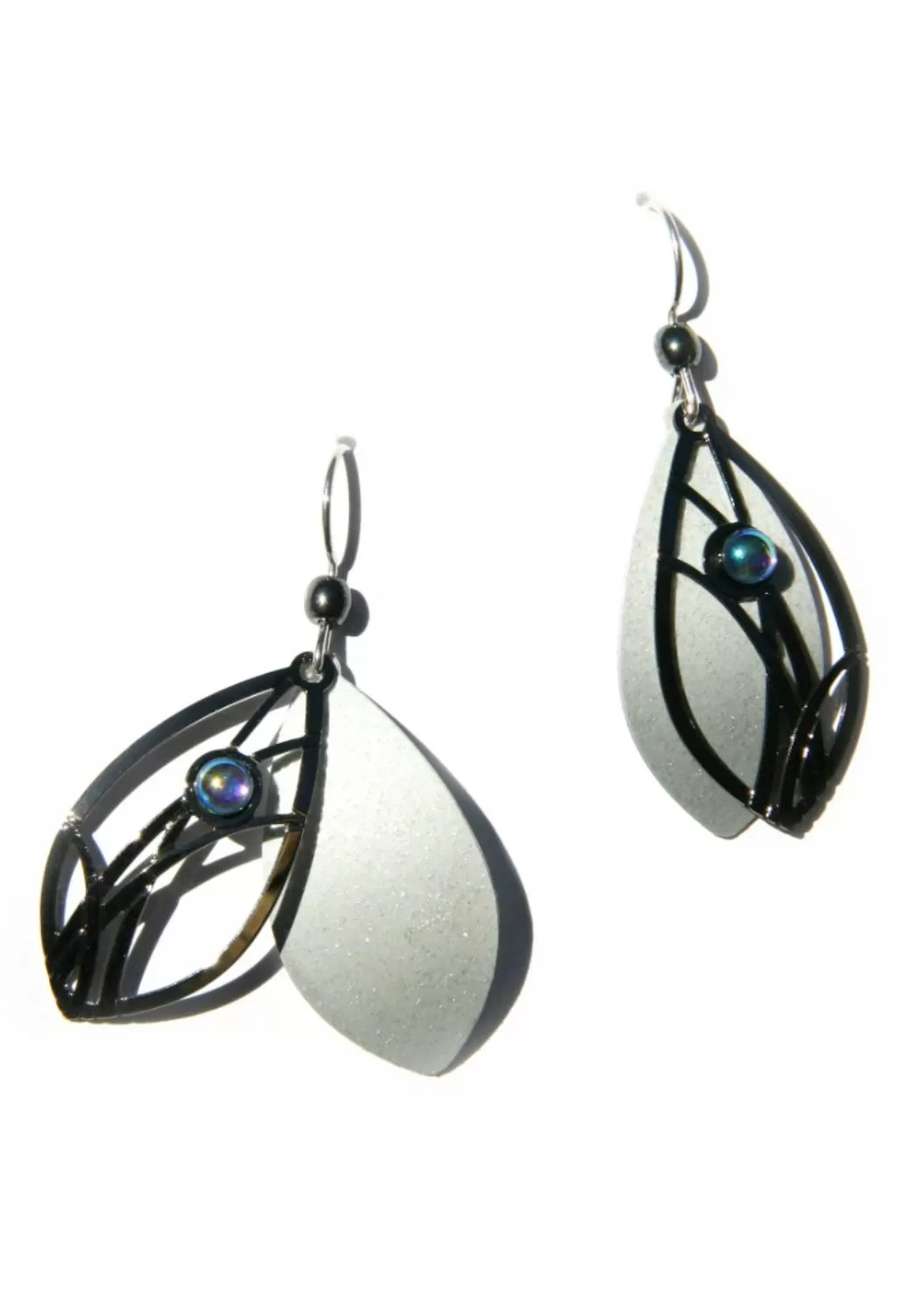 Iridescent Almond Earrings by Adajio